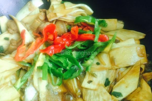 茭白炒肉的做法图解5