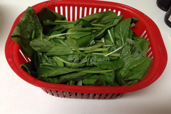 虾米小油菜的做法图解1