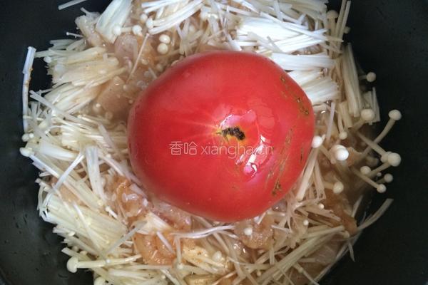 鸡肉金针菇番茄饭的做法图解3