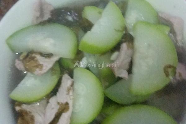 节瓜，瘦肉，紫菜汤的做法图解4