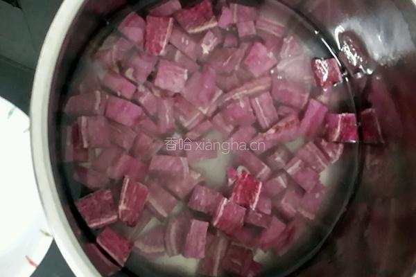 牛奶紫薯西米露的做法图解4