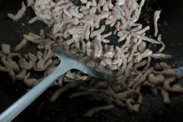 青椒炒肉丝的做法图解4