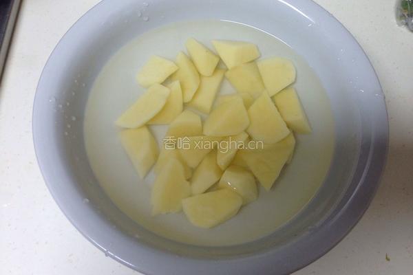 扁豆烧土豆的做法图解4