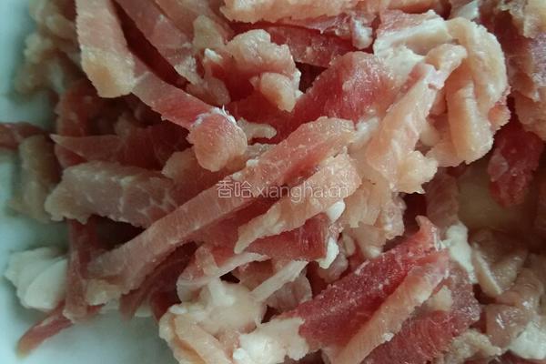 蒜苔肉丝的做法图解1