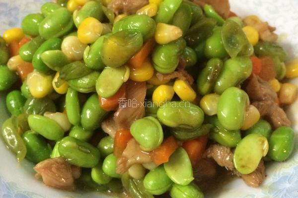 毛豆炒肉丁的做法图解7