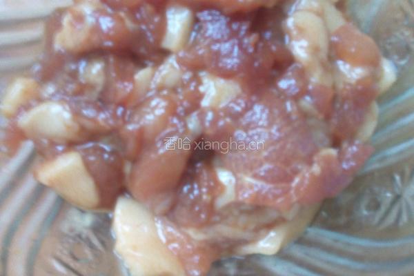 鸡肉香干烧豇豆的做法图解2