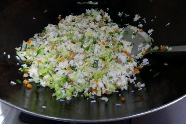 包菜肉沫饭的做法图解8