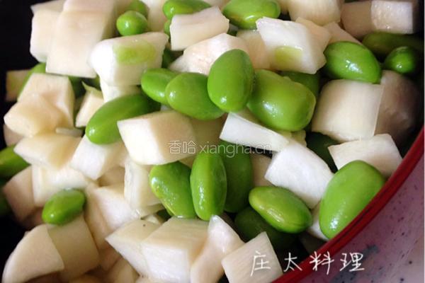茭白毛豆的做法图解9