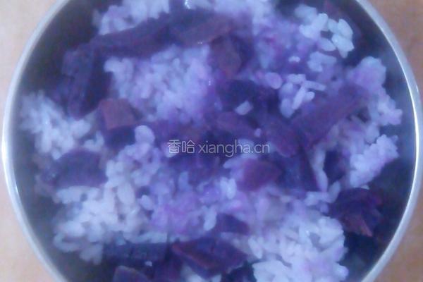 紫薯蒸米的做法图解5