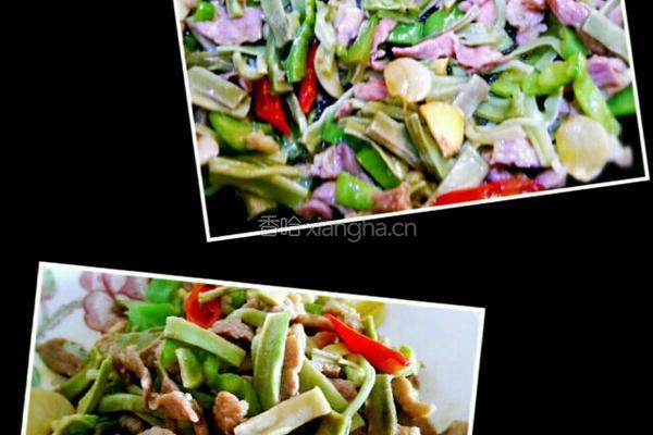 贡菜炒肉的做法图解4