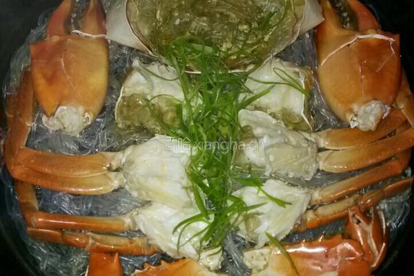 清蒸粉丝肉蟹的做法图解5