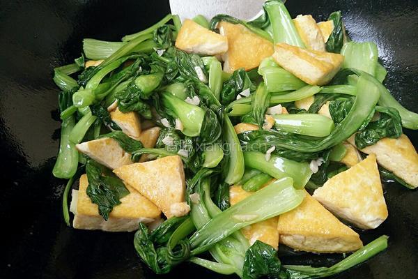 豆腐小油菜的做法图解11
