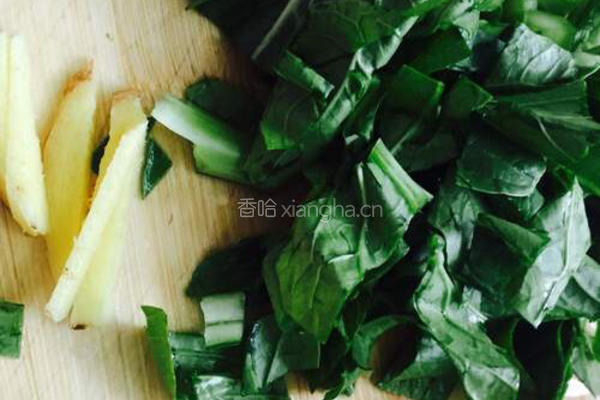 青菜瘦肉粥的做法图解2