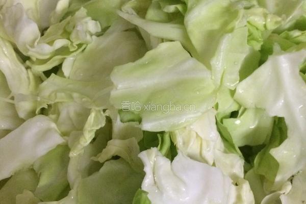 清炒圆包菜的做法图解2