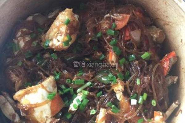 螃蟹粉丝煲的做法图解8