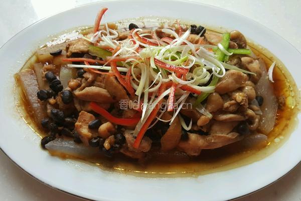 冬瓜豆豉飘香鸡的做法图解5