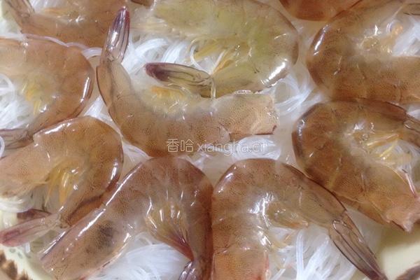 粉丝蒸鲜虾的做法图解2