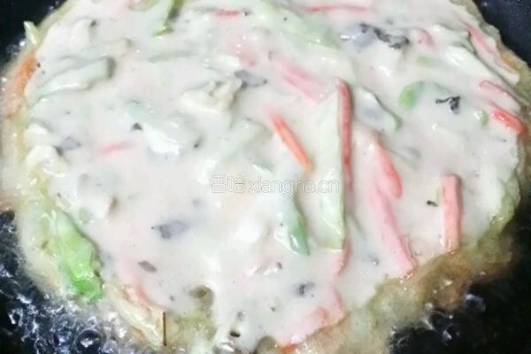 蔬菜煎饼的做法图解5