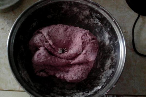 紫薯玫瑰馒头的做法图解6