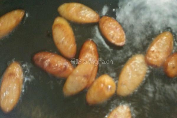 香菇包介炒火腿的做法图解4