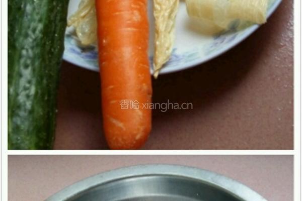 素炒四色的做法图解1