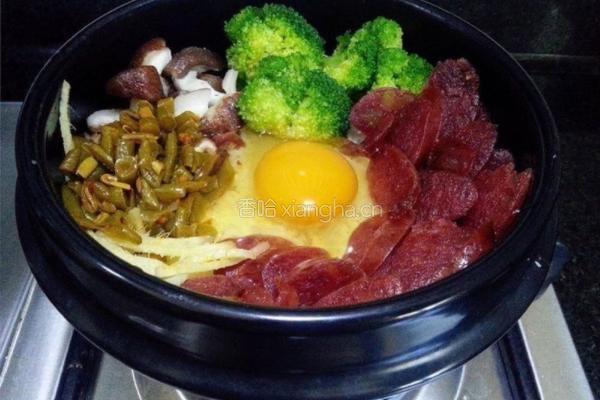 香肠煲仔饭的做法图解5