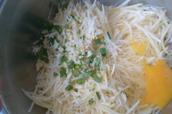 煎土豆丝饼子的做法图解2