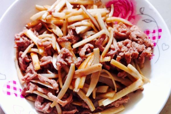 杏鲍菇炒肉丝的做法图解7