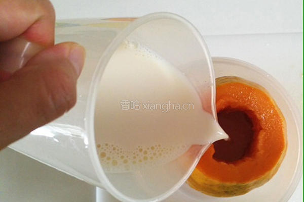 木瓜牛奶冻的做法图解5