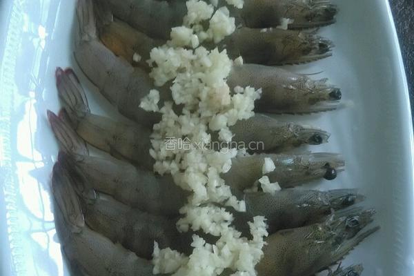 蒜蓉蒸虾的做法图解6