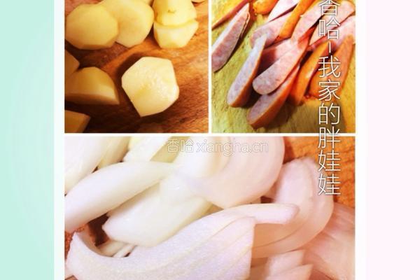 蒜香土豆炒香肠的做法图解1