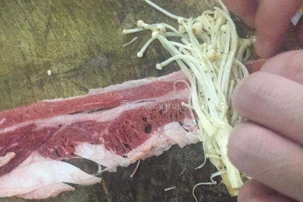孜然金菇肥牛卷的做法图解4