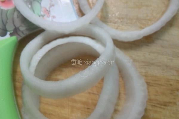 洋葱圈肉饼的做法图解1
