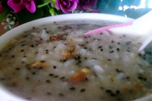 黑芝麻核桃粥的做法图解7