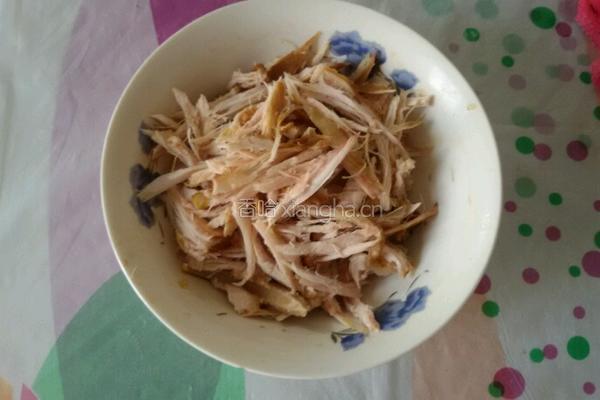 菌菇鸡丝打卤面的做法图解3