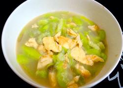 丝瓜炒鸡蛋(排骨汤版)