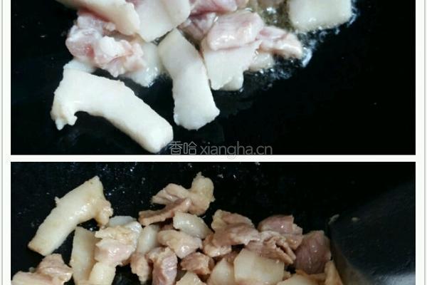 西兰花胡萝卜腐竹炒肉的做法图解10