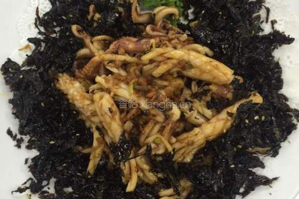紫菜酱爆尤鱼的做法图解8