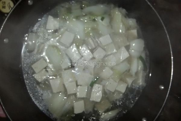 白菜丸子豆腐的做法图解3