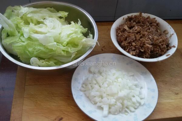 发面饼加肉的做法图解1
