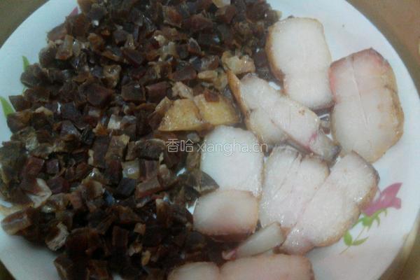 豆角腊肉炒饭的做法图解4