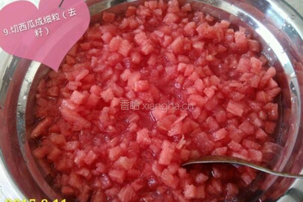 西瓜味 桃心凉糕的做法图解5