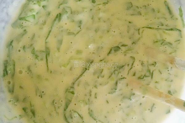 蔬菜叶饼的做法图解3
