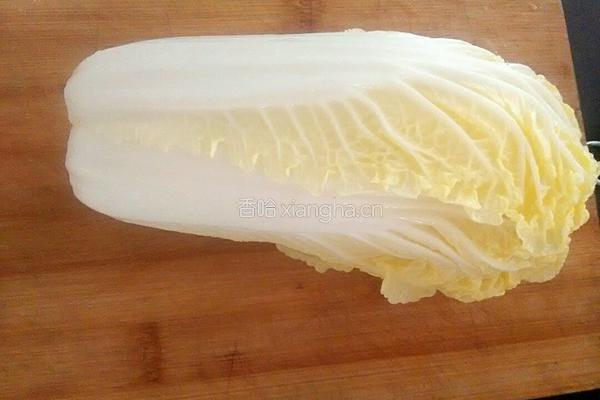 娃娃菜肉包的做法图解1
