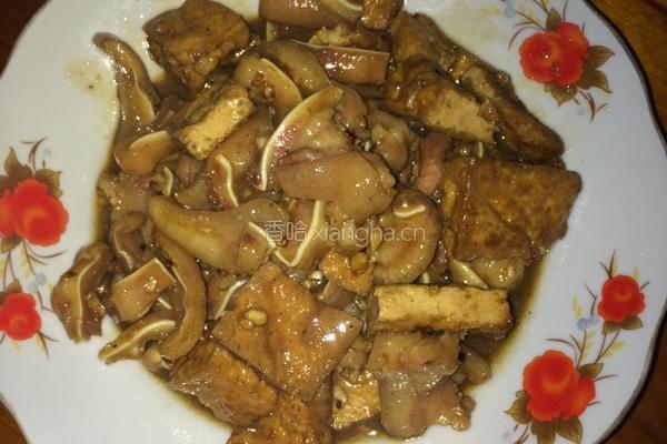 豆腐闷猪耳的做法图解4