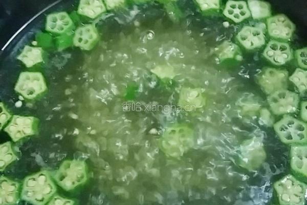 秋葵炒花蛤的做法图解3
