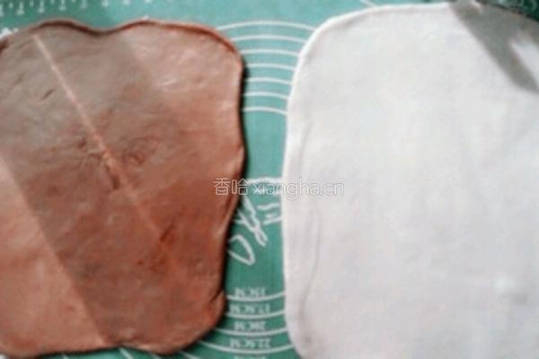 可可粉双色馒头的做法图解5