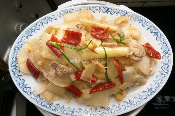 鲜笋炒肉的做法图解6