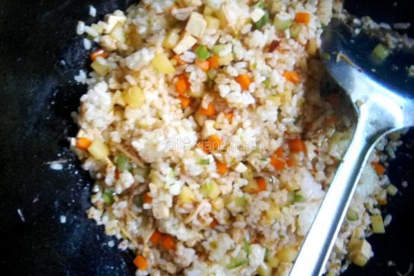 菜丁煲饭的做法图解6