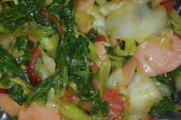 菜伴面的做法图解1
